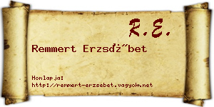 Remmert Erzsébet névjegykártya